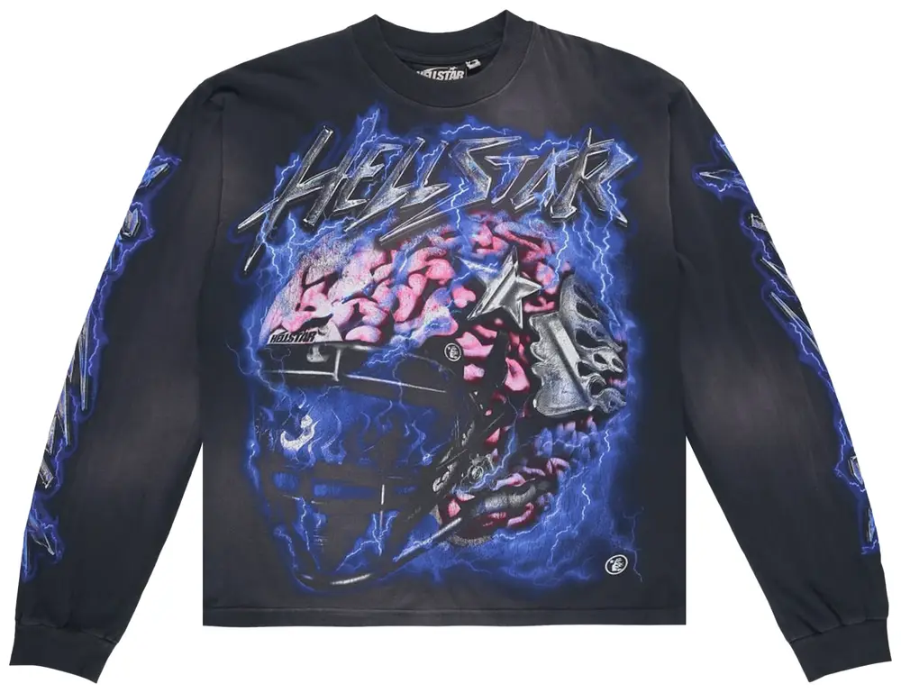 Hellstar Powered By The Star Long-Sleeve T-Shirt ‘Black_Purple’